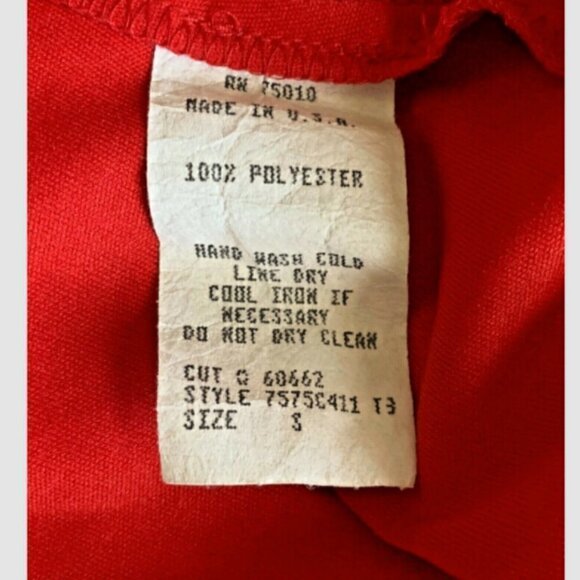 VTG Jodi Kristopher Pleated Cocktail Party Dress Sz S Red & Black 188C - Picture 7 of 7